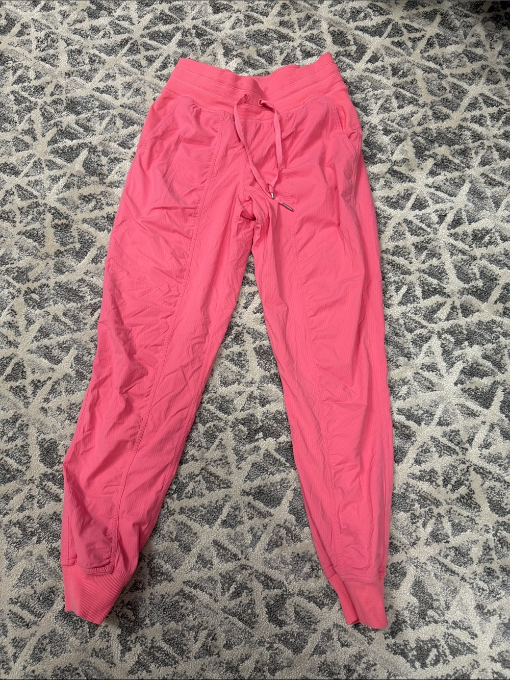 lululemon athletica Coral Ribbed Waistband Leggings